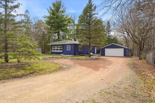 House set back far on large lot providing privacy from road