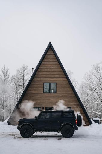 A- Frame in the winter