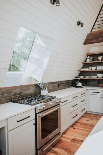 A-frame kitchen