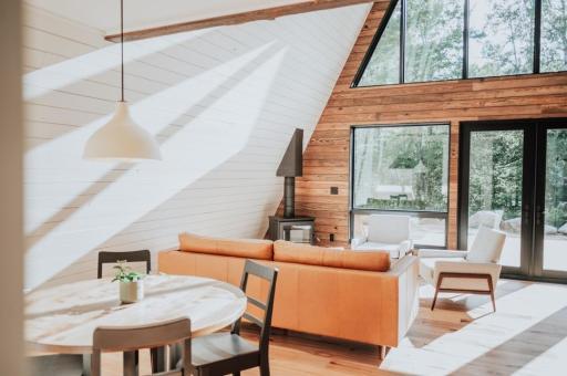 A-frame living room