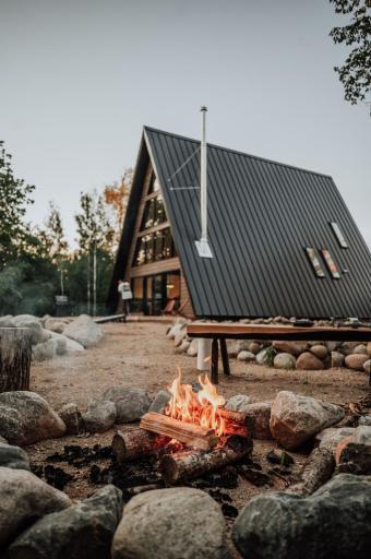 A-frame fire pit