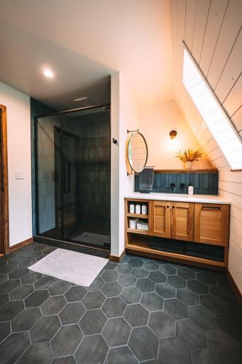 A-frame main floor bath