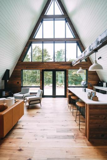 A-frame window wall