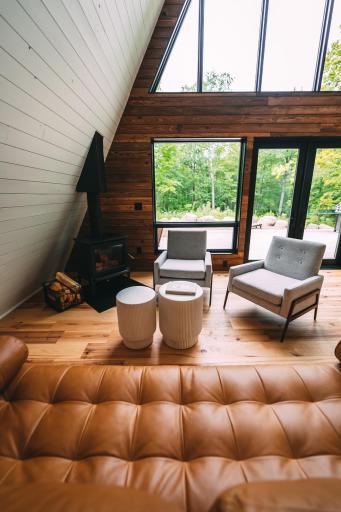 A-frame living room