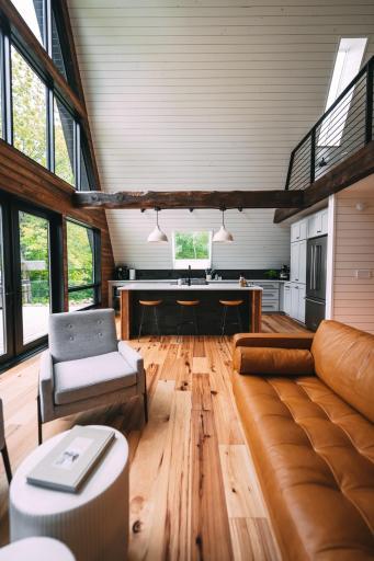 A-frame kitchen/living