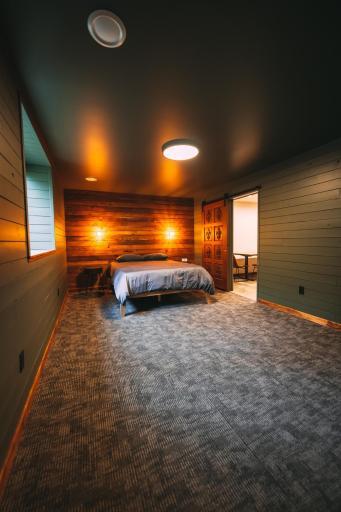 A-frame basement bedroom
