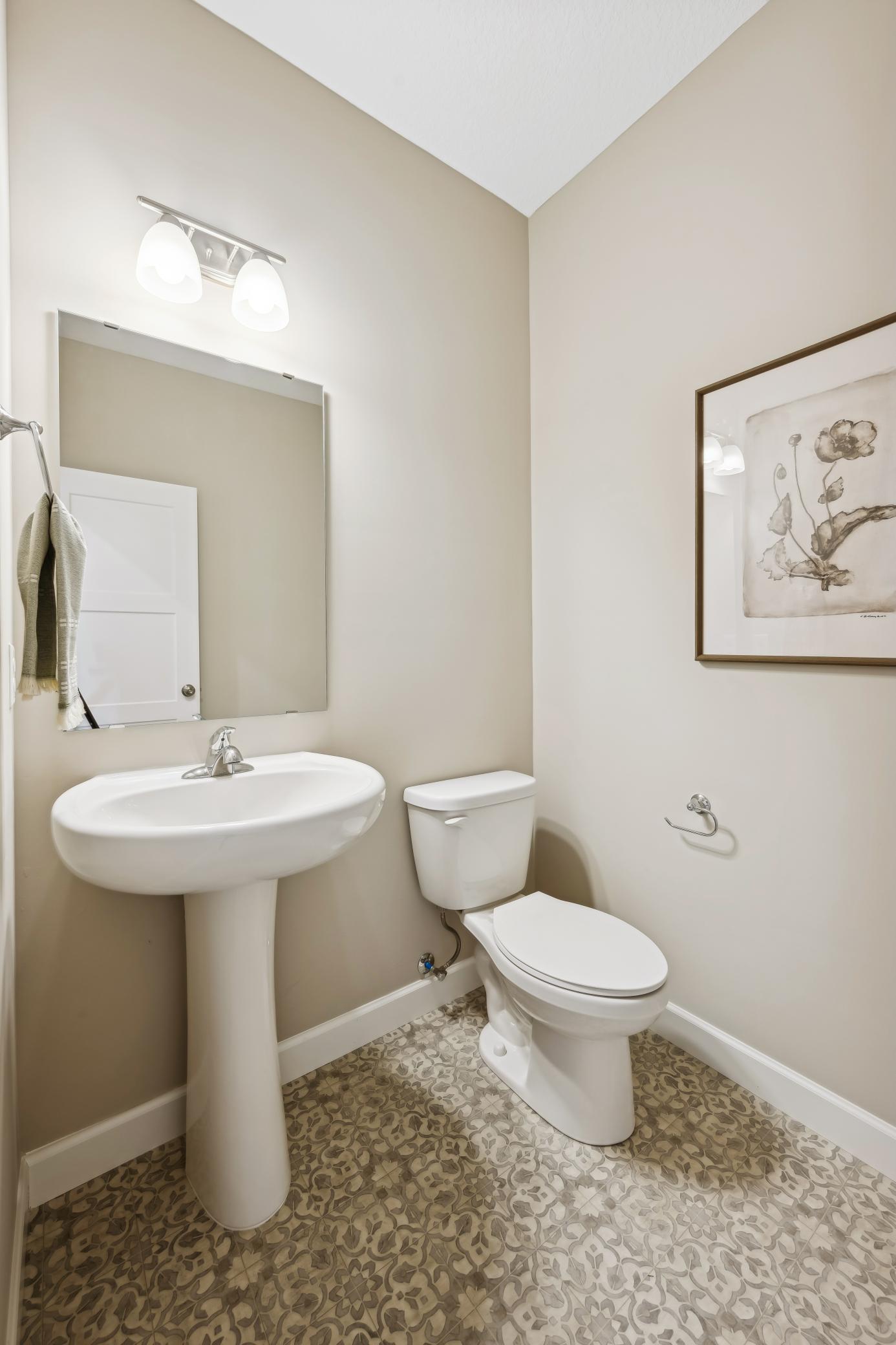 Photos taken from a former model, talk with sales agent about finishes going into home.