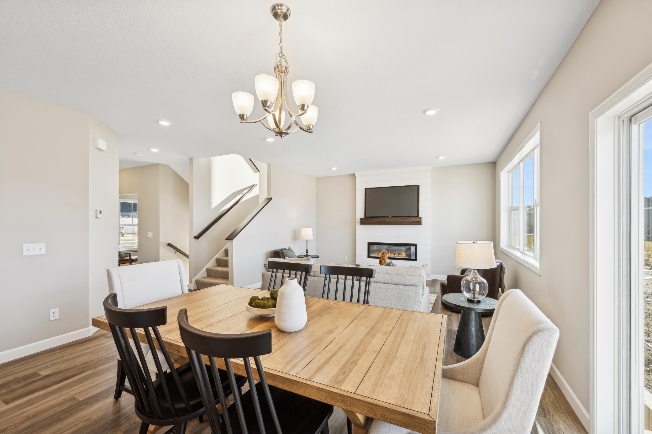 Photos taken from a former model, talk with sales agent about finishes going into home.