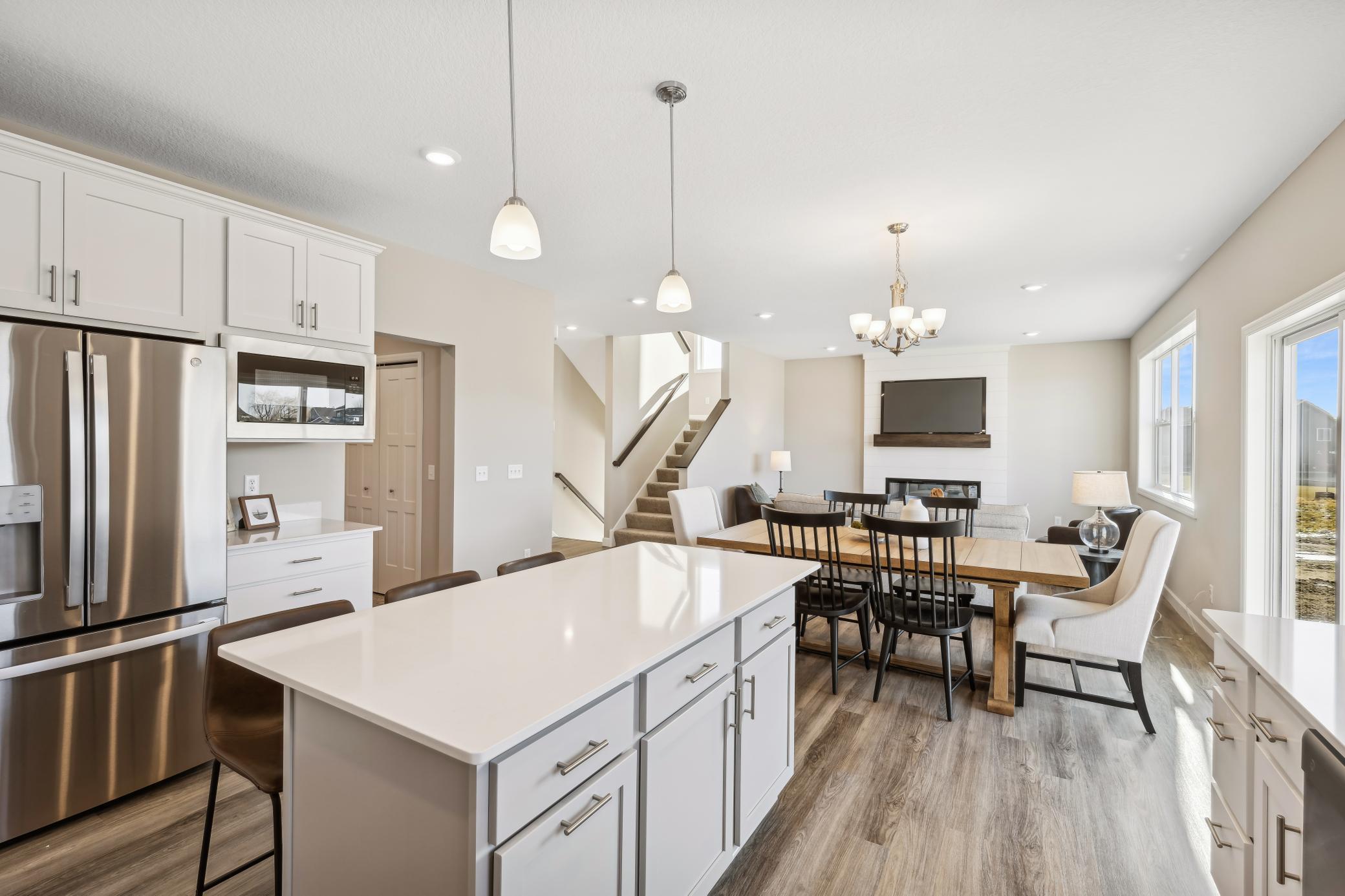 Photos taken from a former model, talk with sales agent about finishes going into home.