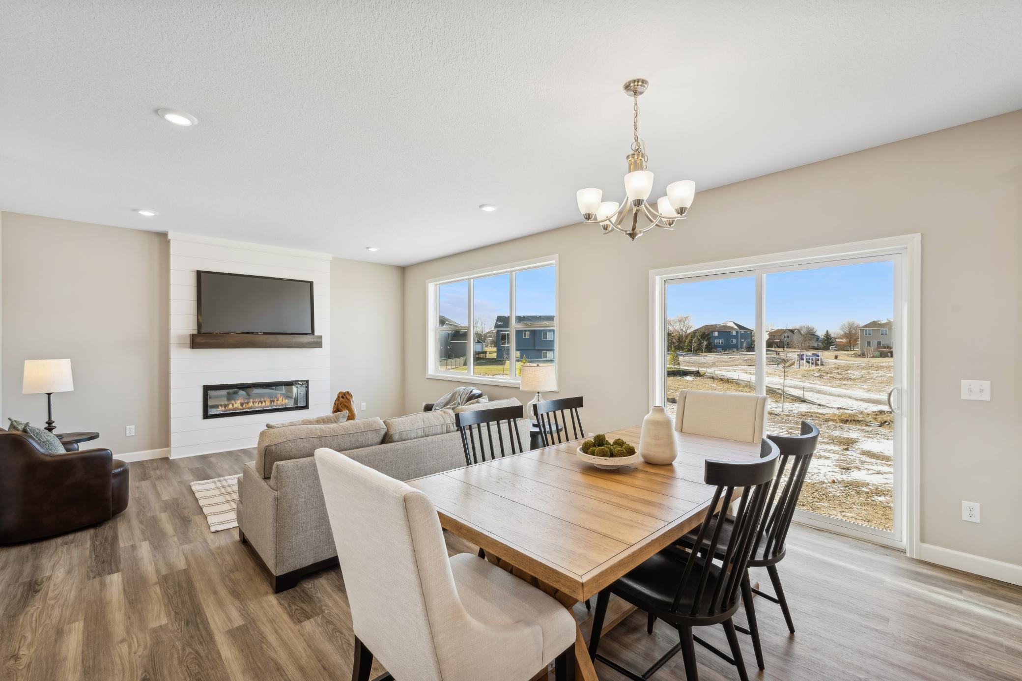 Photos taken from a former model, talk with sales agent about finishes going into home.