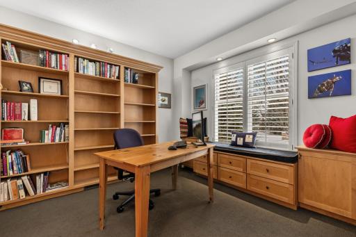 Office with Custom Buit In Shelves - Main Floor