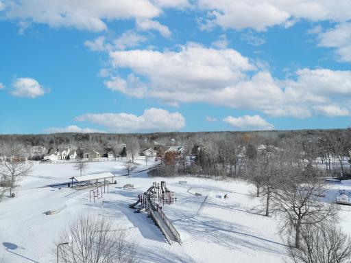 Oakfield Park across the cul de sac