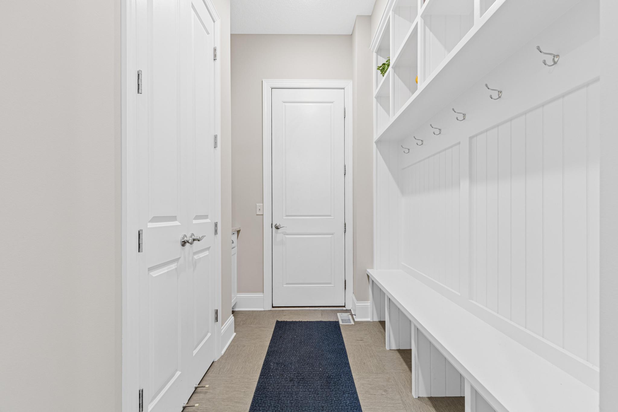 Mud room off garage