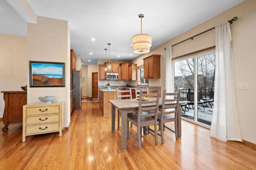 Informal dining space - walks out to deck.