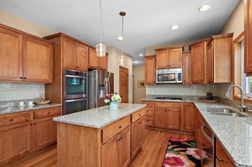 Smart ktchen layout with so much cupboard space.