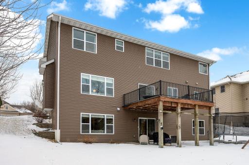 Rear exterior views - the side elevation has been fun for sledding!