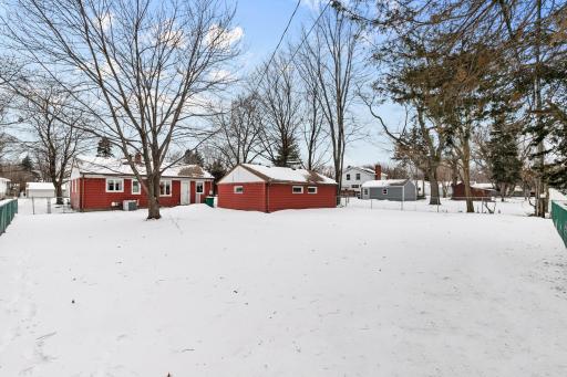 Large fenced in backyard.