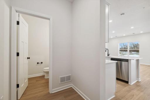 Powder Bathroom near garage at rear hall entry