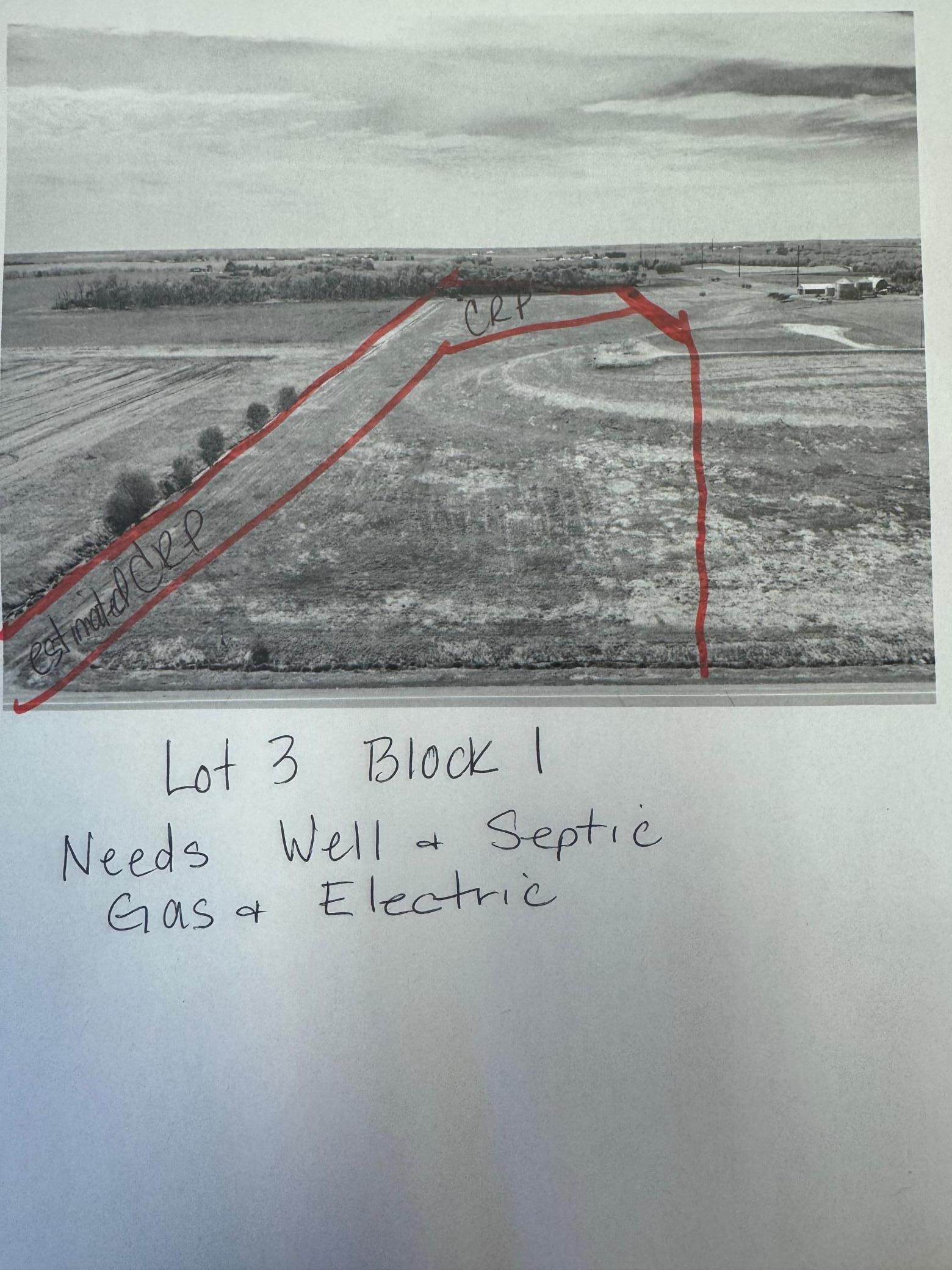 There are 2 parcels of CRP, a strip along the ditch and a parcel in the back