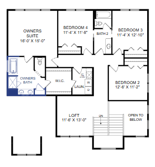 4866 Upstairs Floorplan