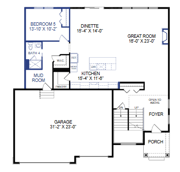 4866 Main Level Floorplan