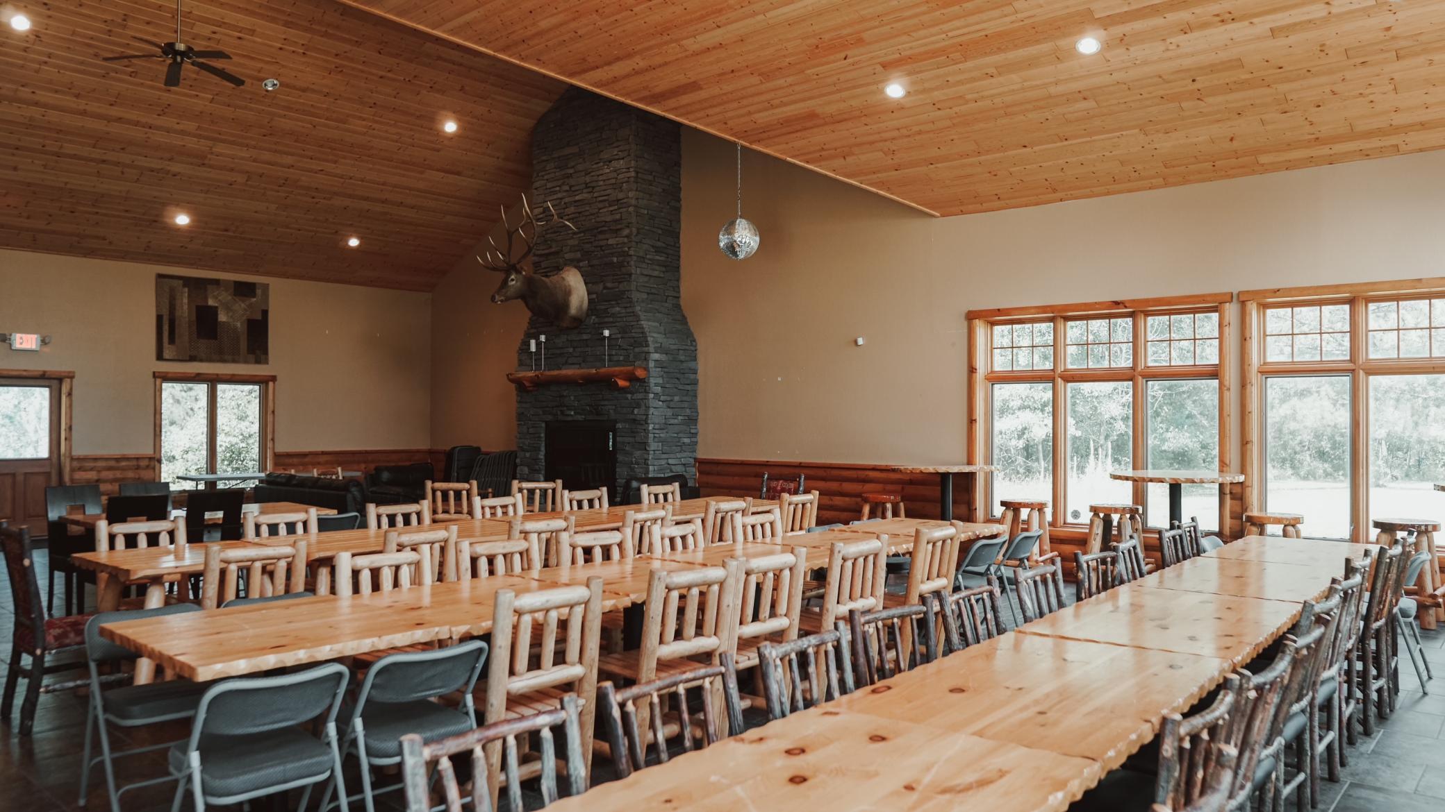 Banquet style seating
