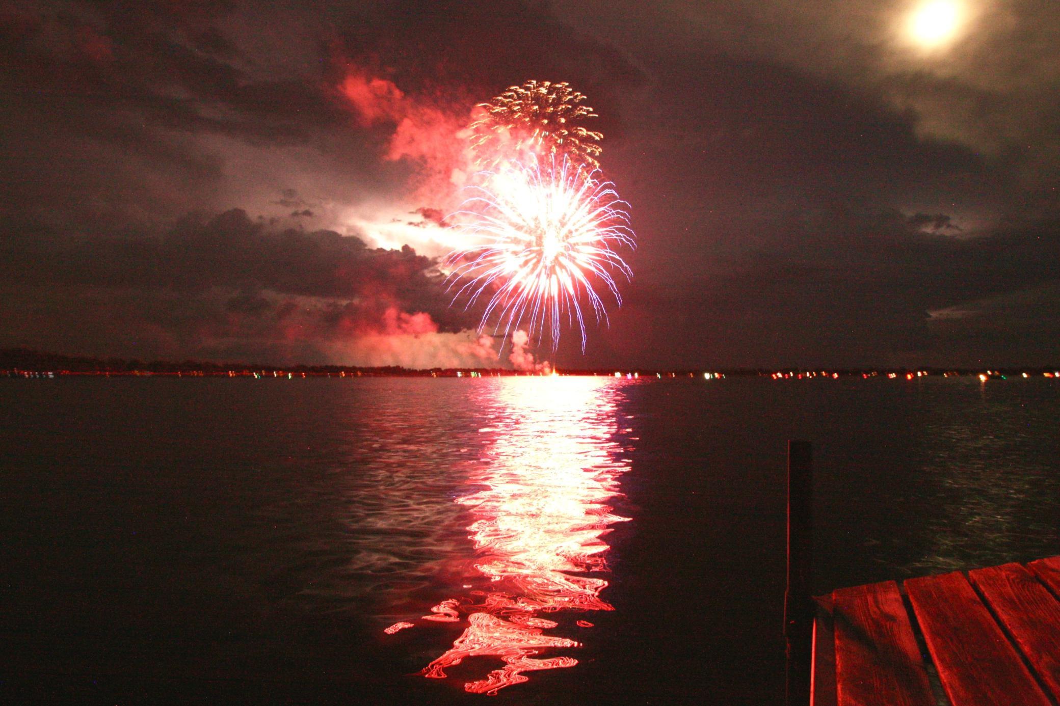 4th of July fireworks over Grand Lake