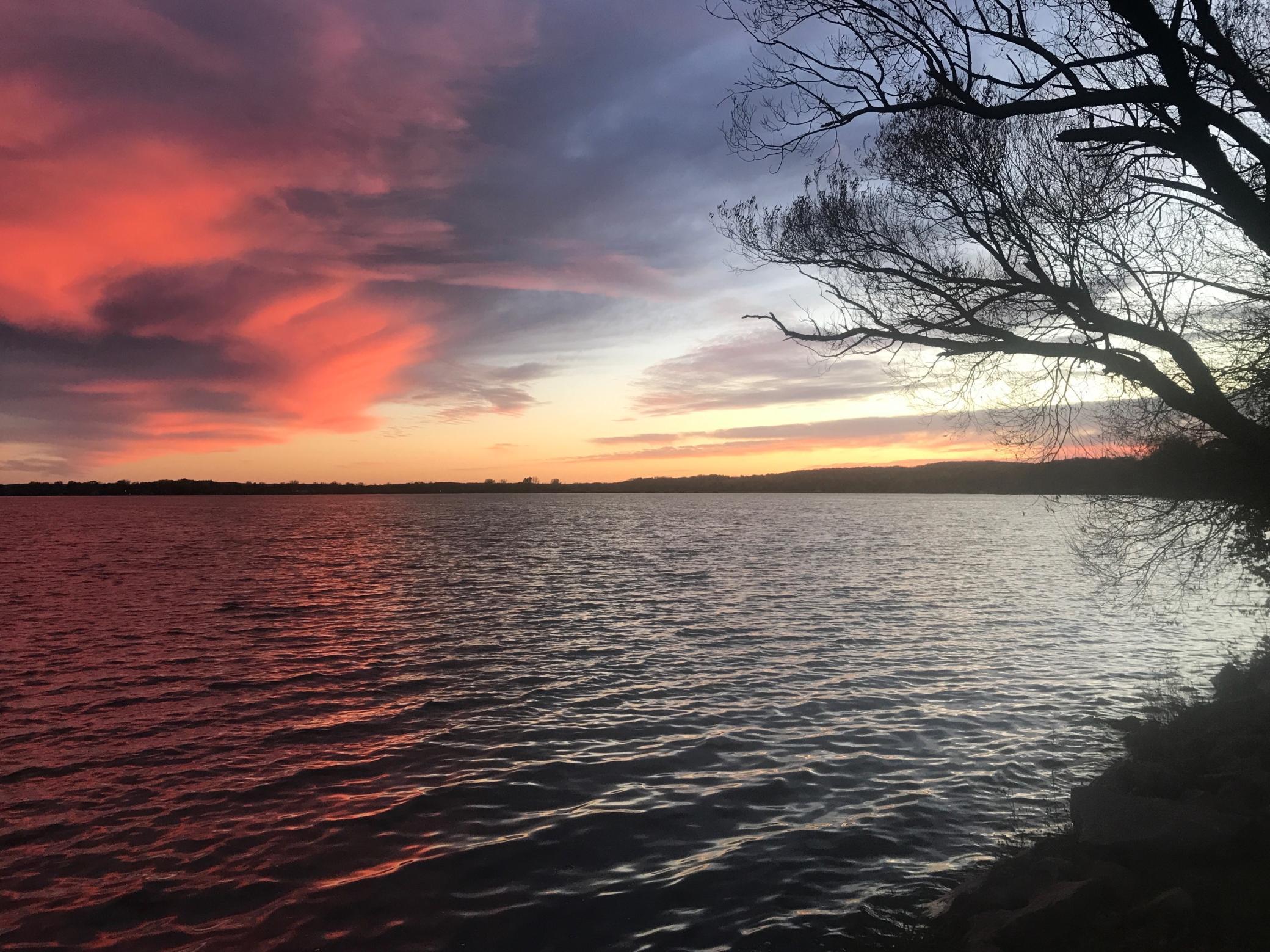 Sunset photo on Grand Lake.