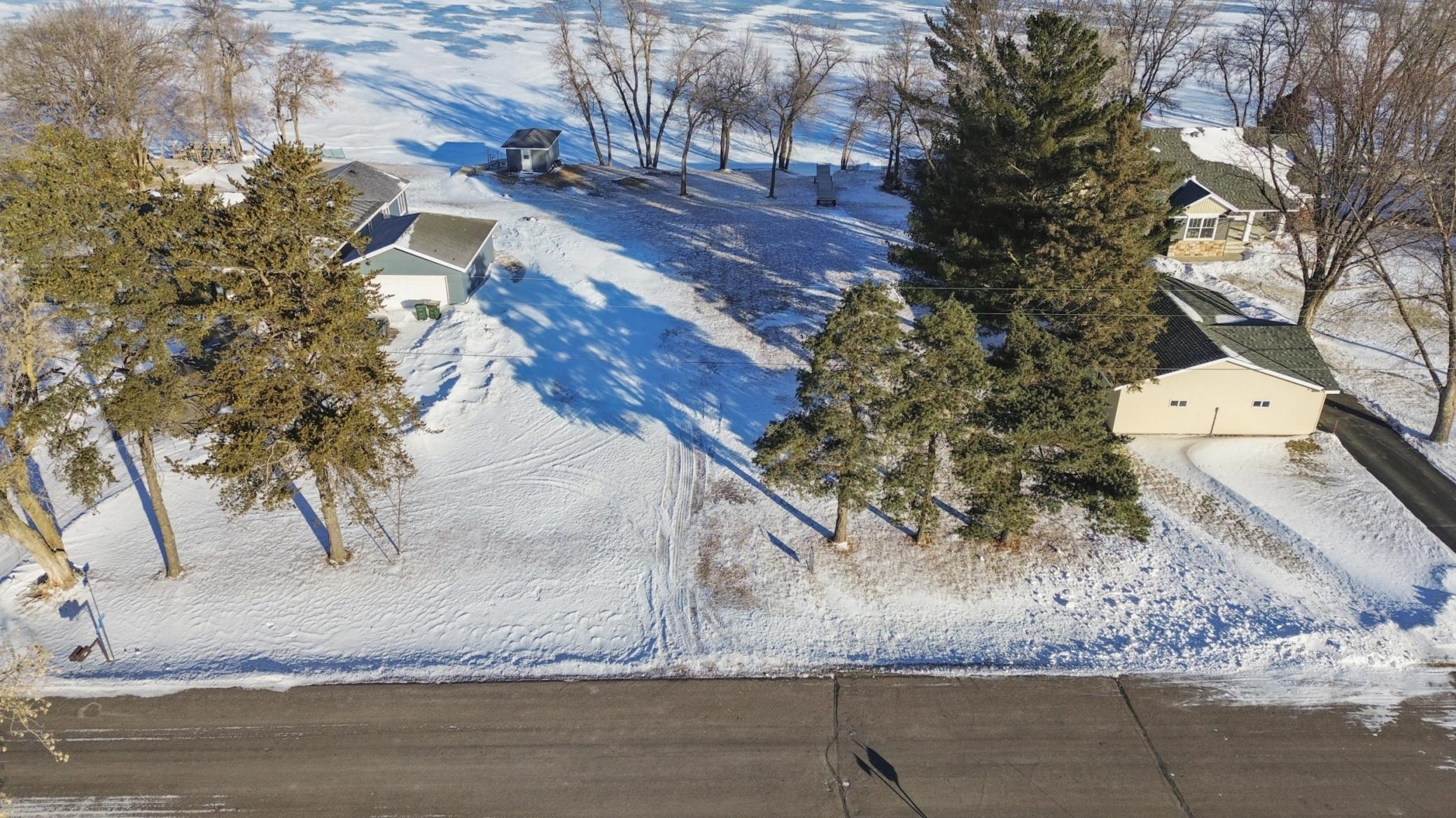 Aerial view of lot.
