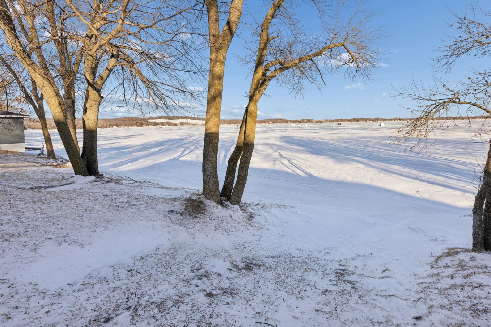 Winter lake view from the lot.