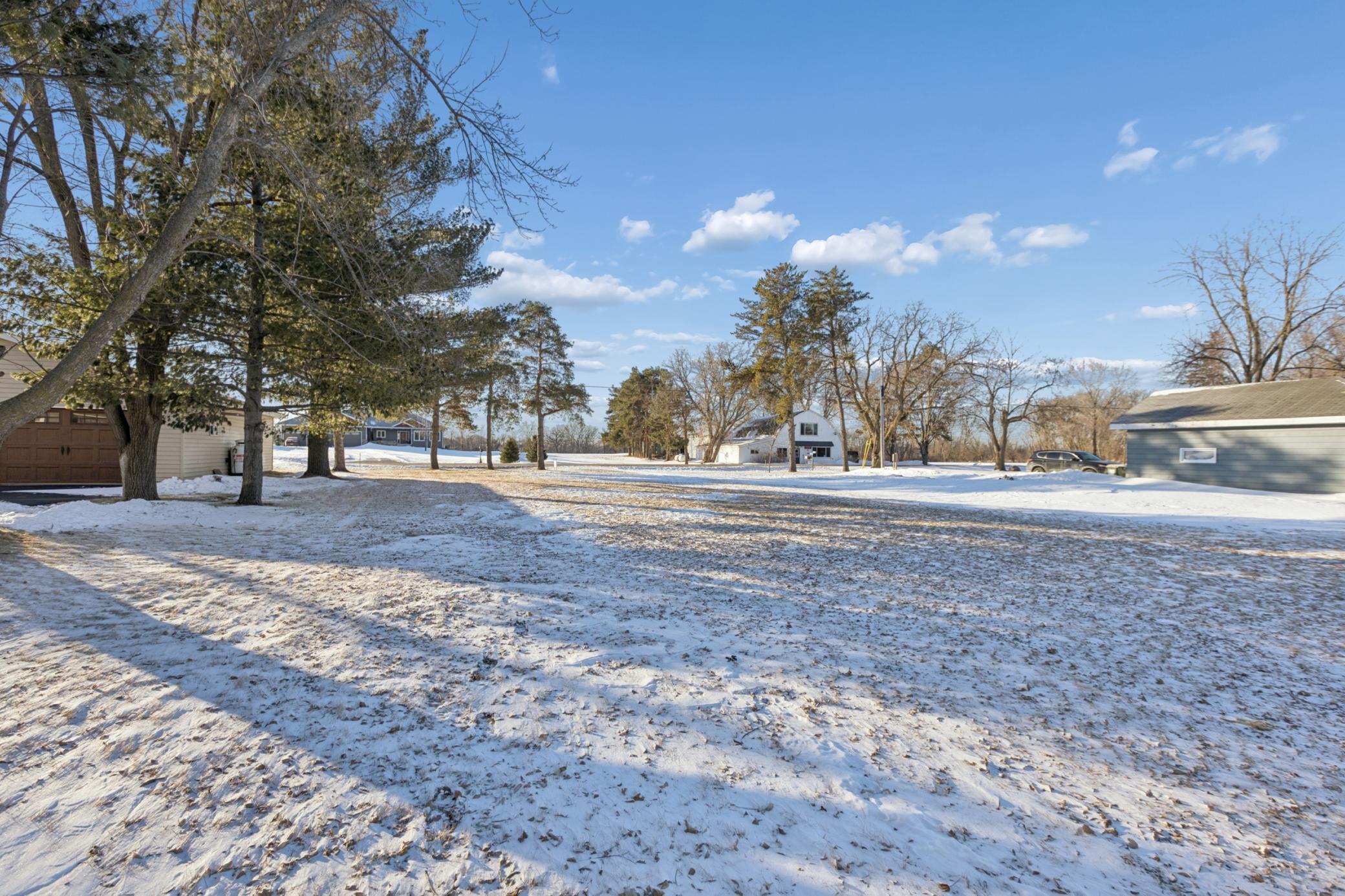 Large and level upper portion of the lot.