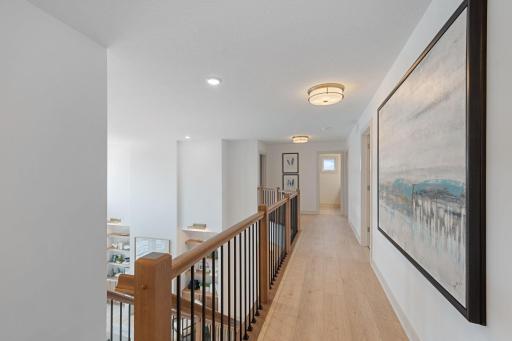 Upstairs hallway overlooking the great room