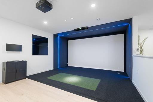 Golf simulator built by All Seasons Golf