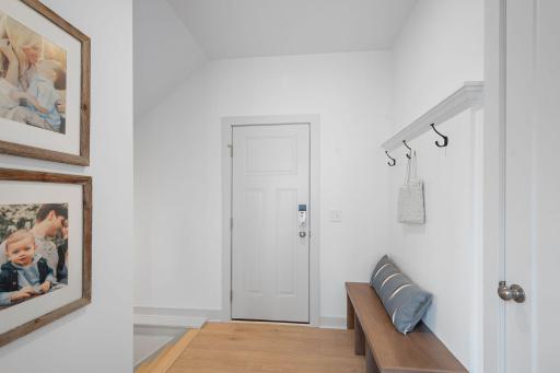Mudroom with built-in bench