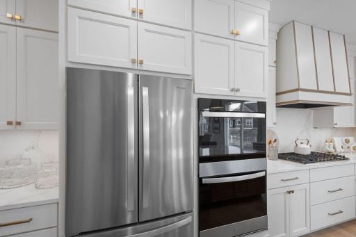 Upgraded kitchen appliances with double ovens