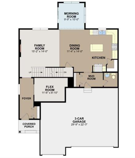 Kingston floorplan with main floor flex and morning room!