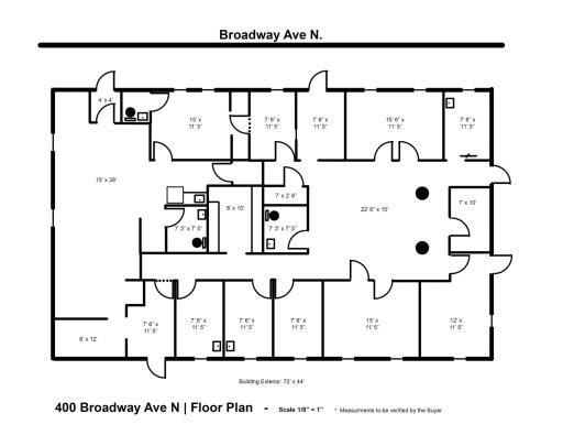 Measurements - Commercial Floor Plan 400 Broadway Ave N 2026