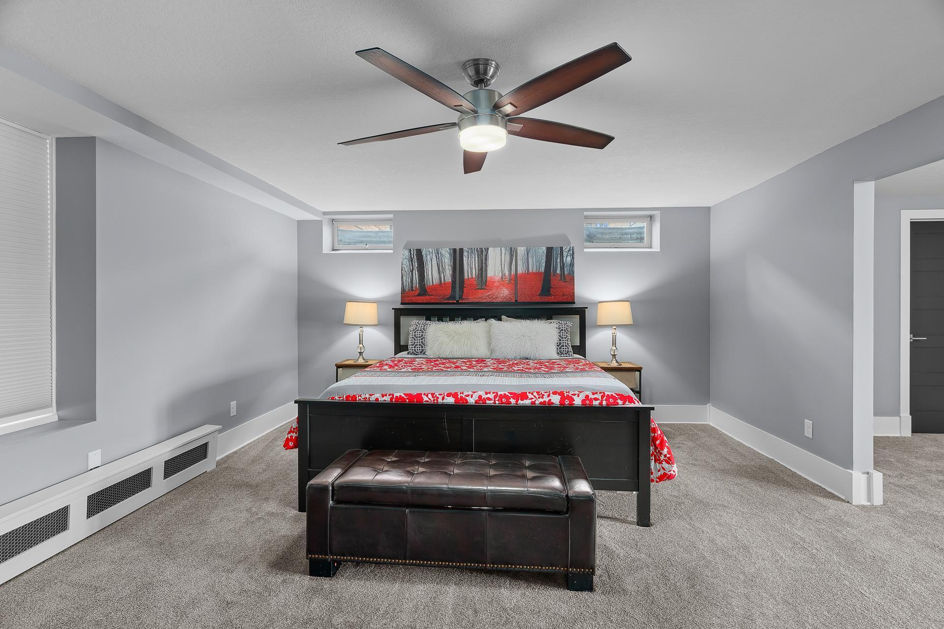 LL 18x14.5 4th bedroom with egress window and mini-split for extra cooling and heating.