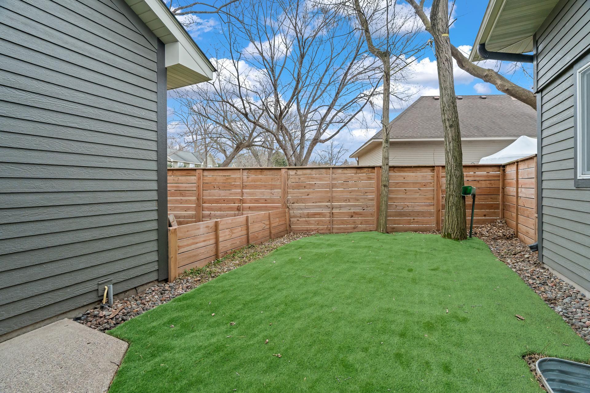 Access to the pet containment area is just outside the back entry.