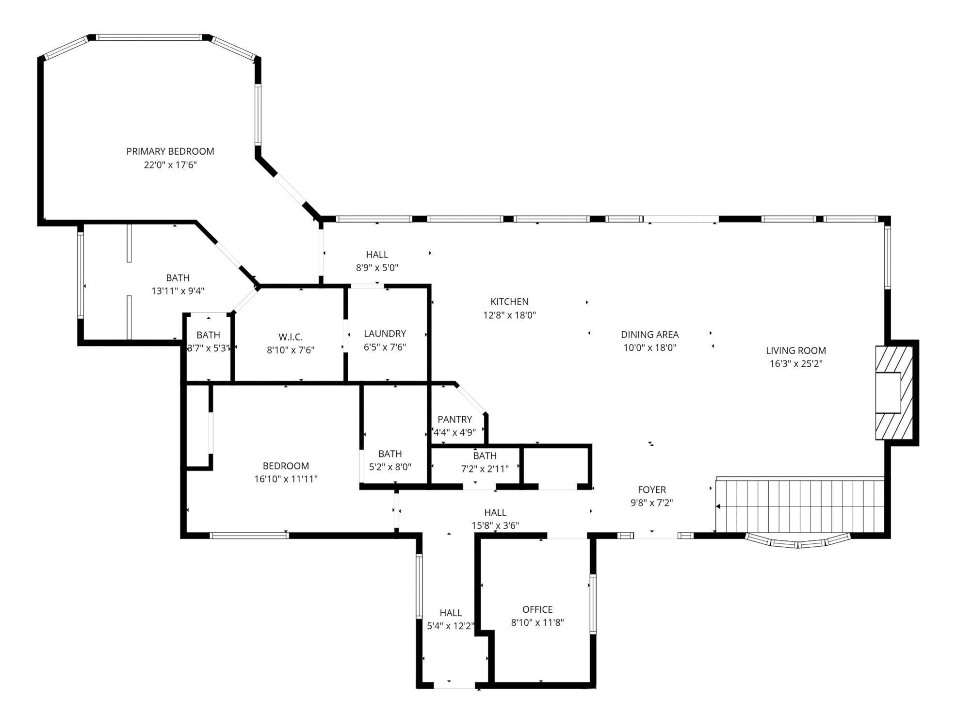 Main Level floor plan.