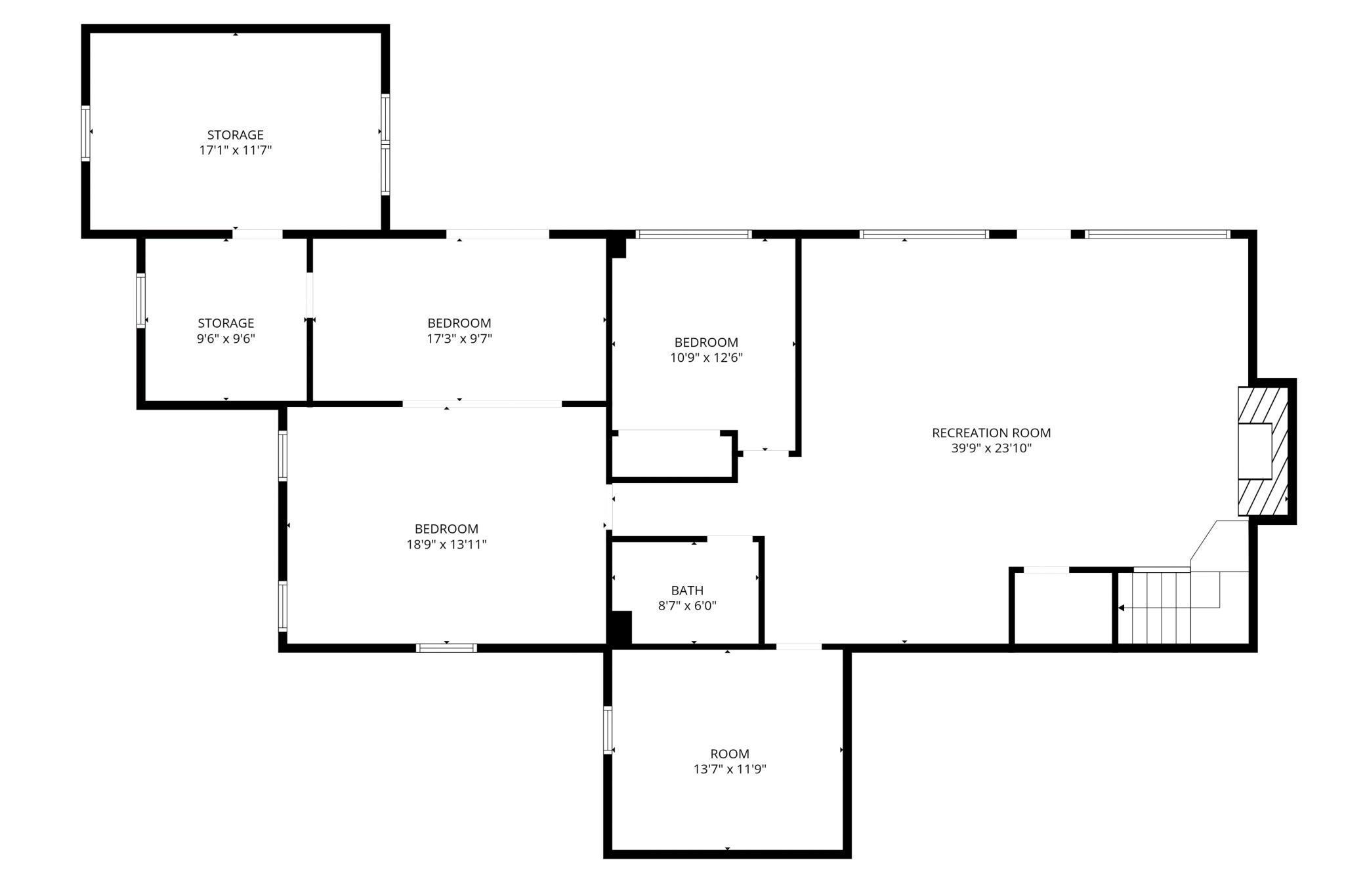 Lower Level floor plan.