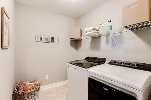 Centrally located on the upper level, along with the four bedrooms, this laundry room is sure to provide the ultimate convenience.