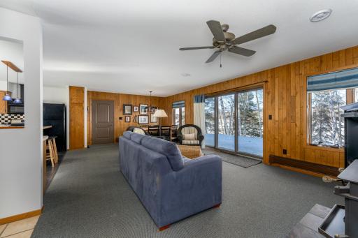 Kitchen opens to dining/living room all overlooking the lake!