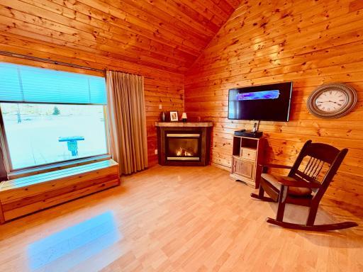 Living room with gas fireplace