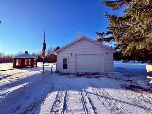 Attached garage and gazebo