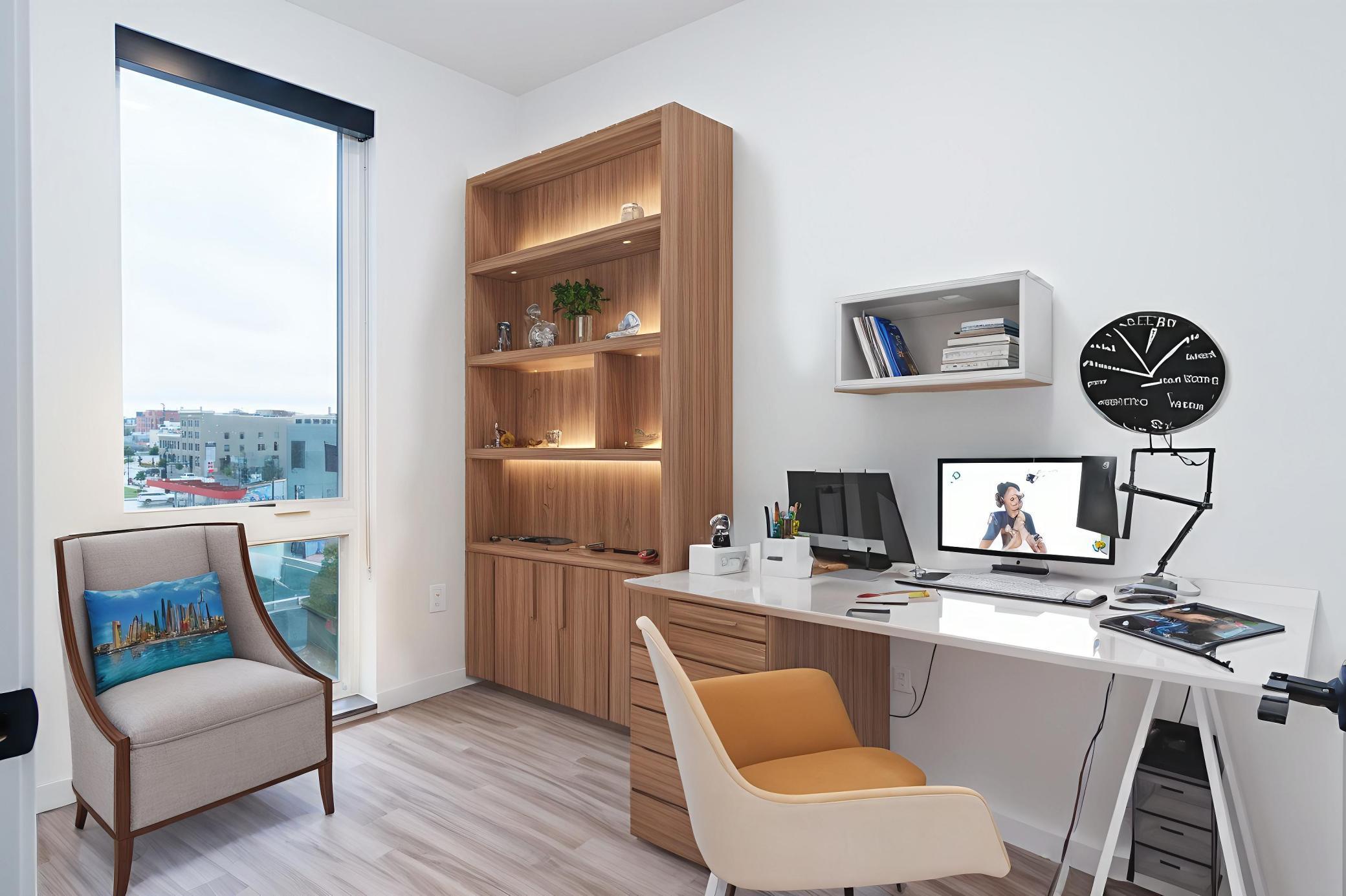 Virtually Staged Office/Den