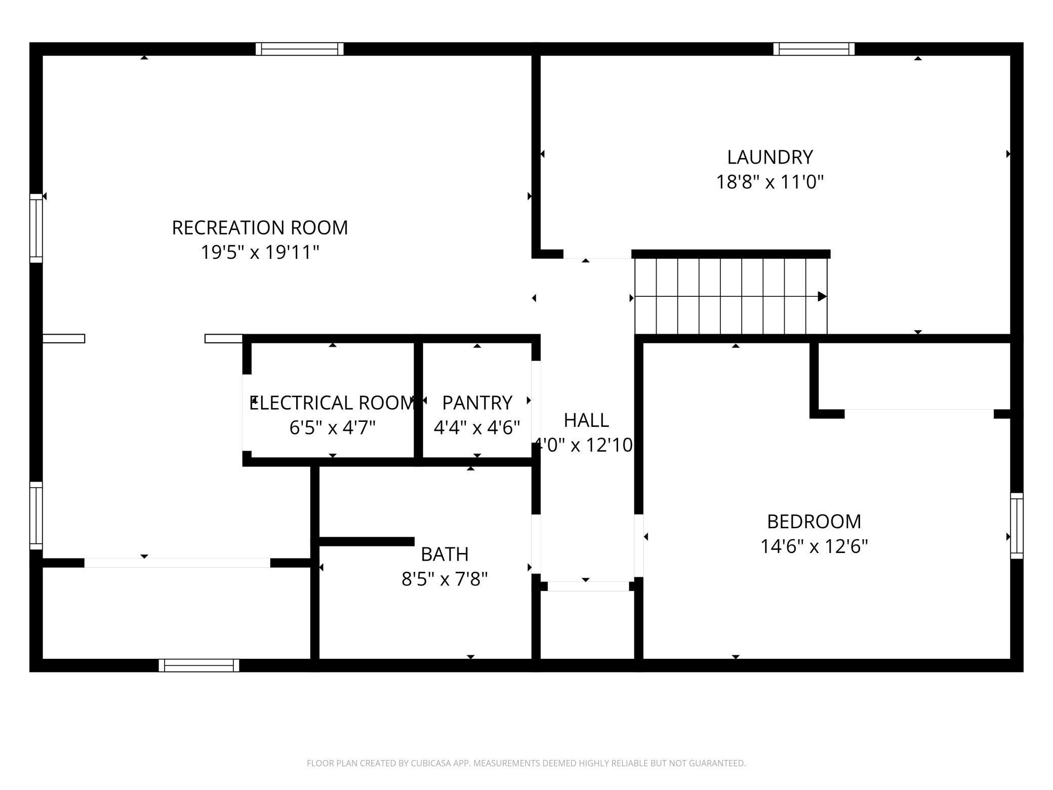 Lower level floor plan