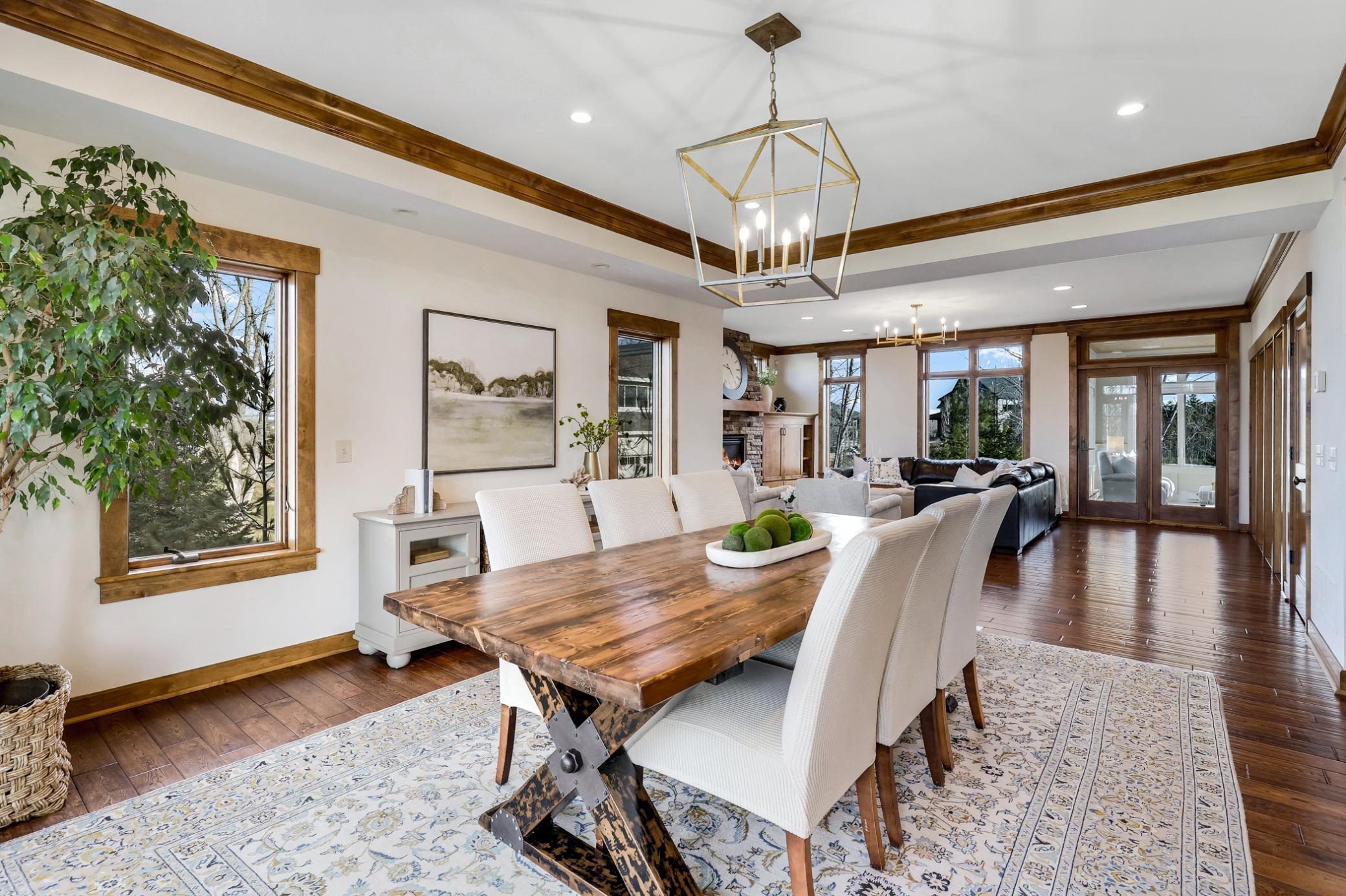 Ample room for any size dining set.