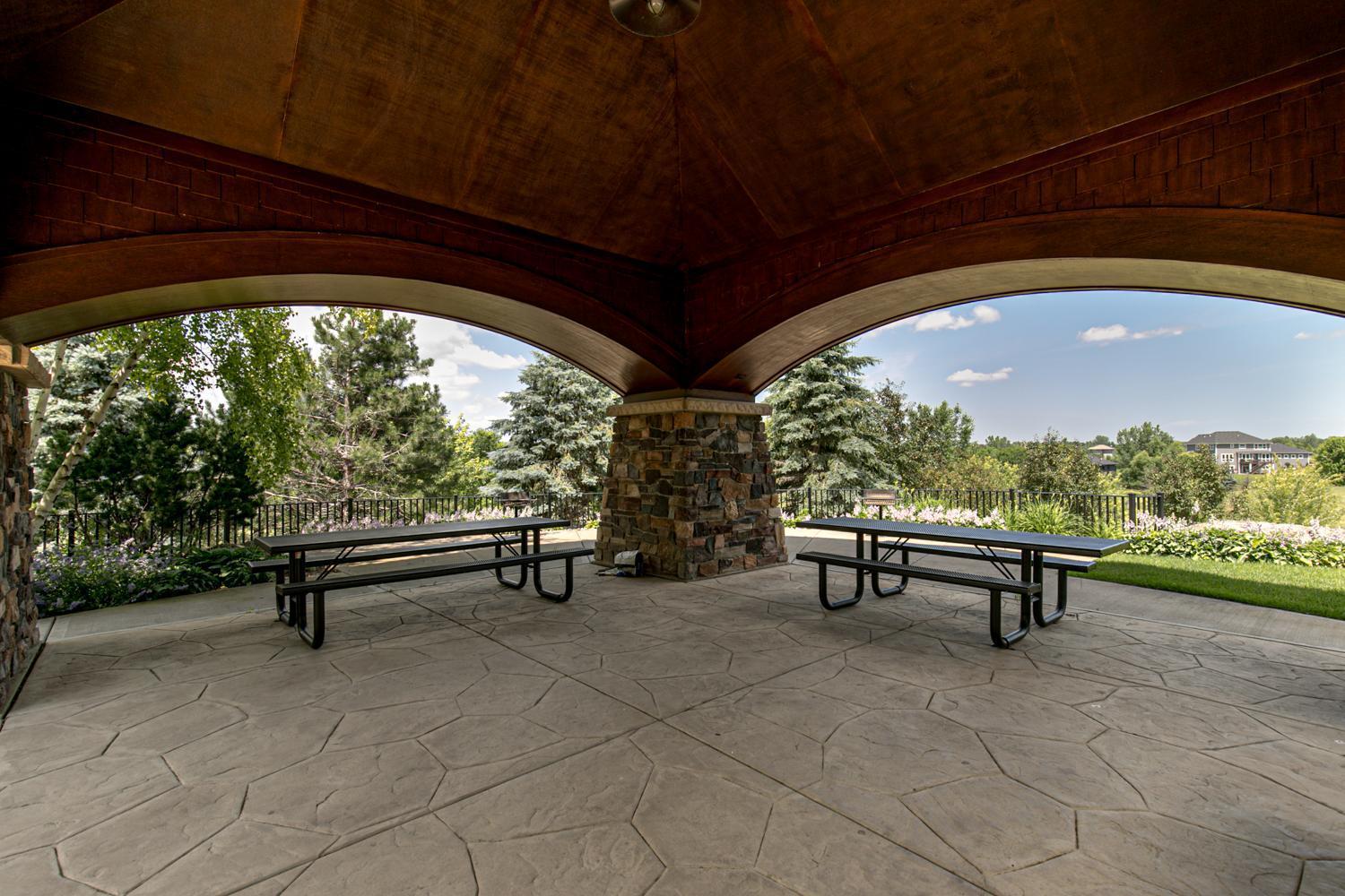 Covered picnic area.