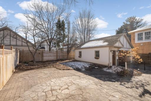 The private fully fenced backyard is wonderful for entertaining as well as kids and dogs to play.